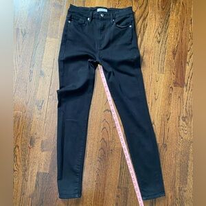 Good American- GAGW108 Good Waist High Rise Black Skinny Jeans 4/27 made in USA